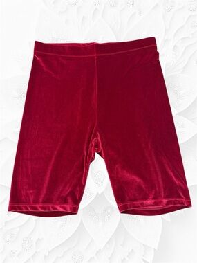 Fabletics Velvet Deep Red Bike Shorts